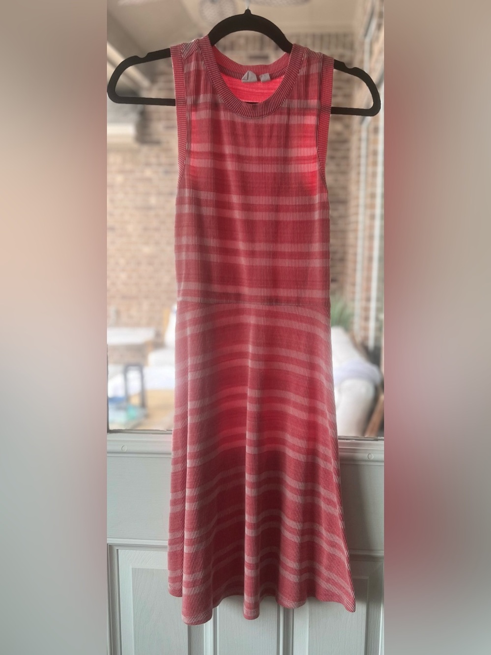 GAP Pink/ Coral Striped Midi Dress - XXS